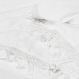 Algodon Adele White Cotton Ruffle Quilt Cover Set King