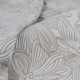 Ardor Avena Almond Textured Floral Jacquard Quilt Cover Set King
