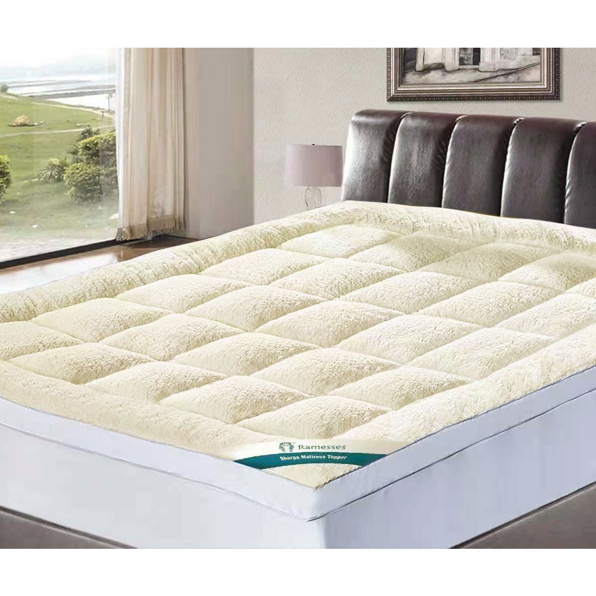 Ramesses 1200GSM Sherpa Winter Mattress Topper Single