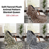 Animal Pattern Soft Flannel Plush Queen Size Blanket 220 x 240cm Dalmatian