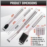 18Pcs BBQ Tool Set Stainless Steel Barbecue Utensil Cooking Grill Outdoor Cook