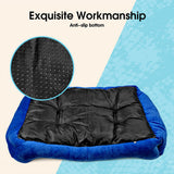 Vaka Navy Dog Bed Pet Cat Calming Floor Mat Sleeping Cave Washable Extra Large 29703