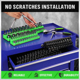 SWANLAKE 4-Piece Magnetic Socket Organizer Tray SAE Metric Socket Holder Tray Drive Socket