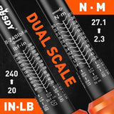 3Pc 1/4" Drive Click Torque Wrench Ratchet Socket Adaptor Extension WorkShop