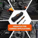 3Pc 1/4" Drive Click Torque Wrench Ratchet Socket Adaptor Extension WorkShop