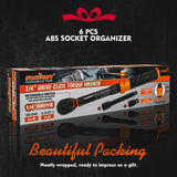 3Pc 1/4" Drive Click Torque Wrench Ratchet Socket Adaptor Extension WorkShop