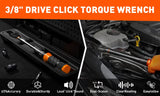 4Pc 3/8" Drive Click Torque Wrench Ratchet Socket  Adaptor Extension WorkShop