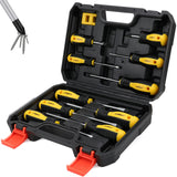 11-Pieces Magnetic Screwdriver Set with Case Magnetizer Demagnetizer Flat Head