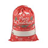 Large Christmas XMAS Hessian Santa Sack Stocking Bag Reindeer Children Gifts Bag, Red - Reindeer Gift