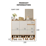 White simple style shoe cabinet storage cabinet