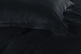 1000TC Tailored King Single Size Black Duvet Quilt Cover Set