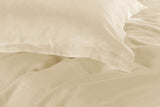 1000TC Tailored King Single Size Yellow Cream Duvet Quilt Cover Set