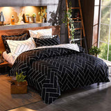 Black&White Super King Size Duvet Quilt Cover Set