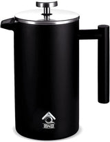 Black French Press Coffee Maker 350ml with Coffee Bean Can + Extra Filter Gift Set