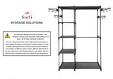 Sorti Freestanding Portable Closet Metal Wardrobe Garment Rack Hanger