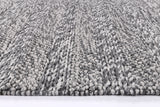 Harlow Ringlets Charcoal Wool Blend Rug 160x230