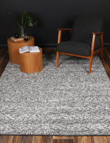 Harlow Ringlets Charcoal Wool Blend Rug 160x230