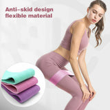 8x64CM Resistance Booty Bands Hip Circle Loop Bands Gym Home Exercise Women - Green