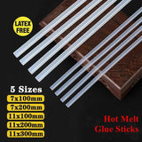 Clear Hot Melt Glue Sticks Adhesive Craft Stick for DIY Glue Tool 7mm 11mm - 7mm x 200mm 50pcs