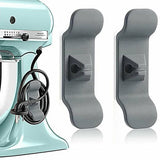 Cord Organizer Wrap Holder 4pcs Kitchen Appliance Cable Winder Adhesive Clip - 2PCS White+2PCS Black