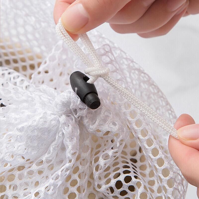 Drawstring Laundry Wash Bag Fine or Coarse Mesh Lingerie Delicate Clothes L - Coarse Mesh L