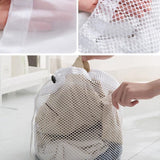 Drawstring Laundry Wash Bag Fine or Coarse Mesh Lingerie Delicate Clothes L - Coarse Mesh L