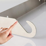 Paper Towel Holder Under Cabinet Wall Mount Stainless Steel Rack Kitchen - Silver