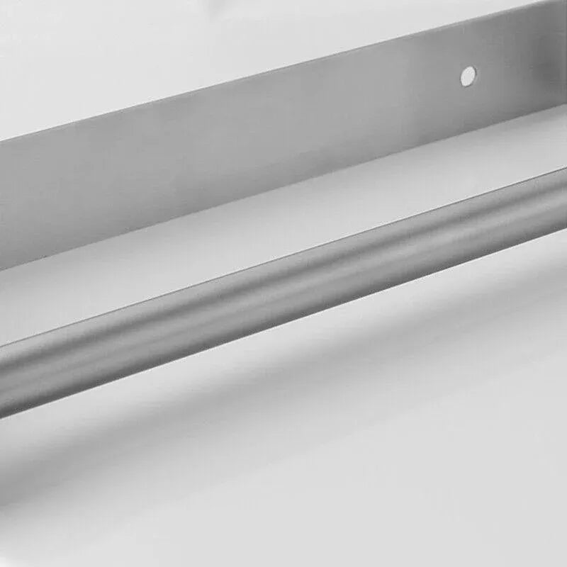 Paper Towel Holder Under Cabinet Wall Mount Stainless Steel Rack Kitchen - Black