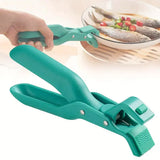 2PCS Anti Slip Silicone Heat Resistant Plate Bowl Clip Holder Kitchen Tool - Green