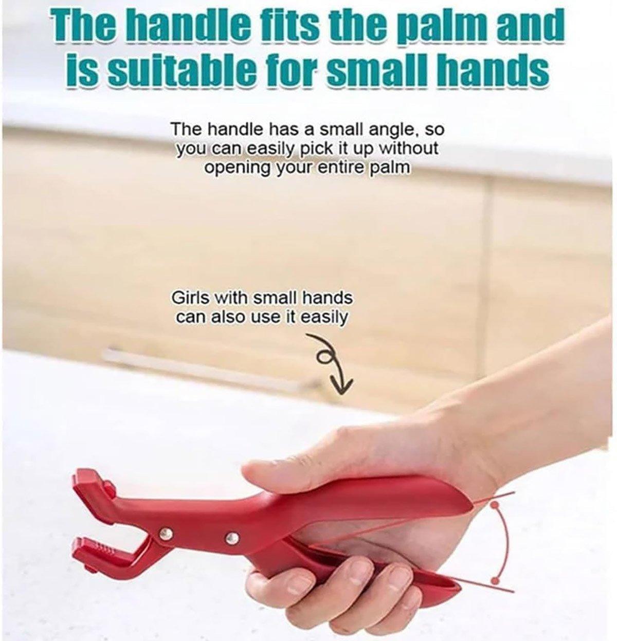 2PCS Anti Slip Silicone Heat Resistant Plate Bowl Clip Holder Kitchen Tool - Green