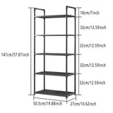5Tiers Pot Storage Rack Pan Stand Saucepan Holder Cookware Organizer for Kitchen - White