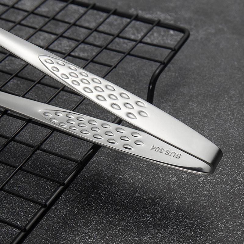 24/28Cm Stainless Steel Kitchen Grill Straight Tweezers Bbq Food Tongs Tools - 24CM