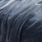 Soft Winter Flannel Blanket for Office Home Lunch Break Warm Cozy Throw Blanket - Grey Blue