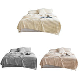 Plush Blanket Leisure Blanket Autumn Winter Warm Nap Throw Soft Cozy - Khaki-150x200cm