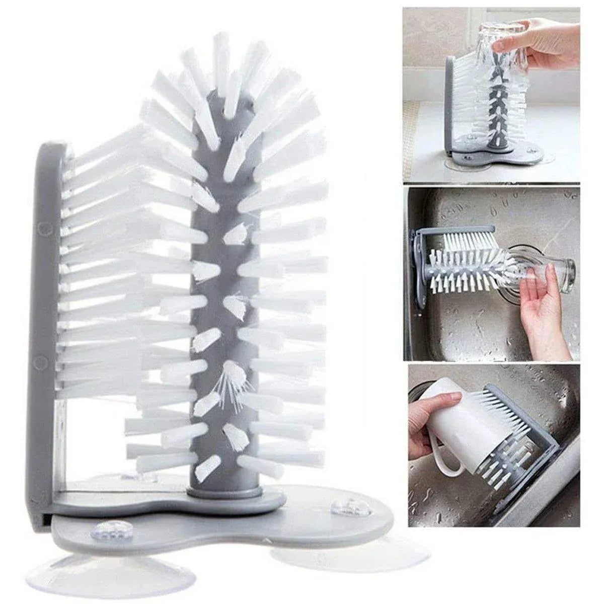 Sink Water Bottle Cleaning Brush Glass Cup Brush Suction Cup Brush Kitchen Tool