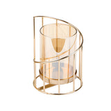 Wrought Iron Candle Holder Romantic Candlestick Ornament Dinner Table Decor Prop - L