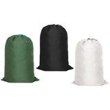 Canvas Drawstring Large Bag Pouch Clothes Craft Storage Laundry - Black-48X80cm