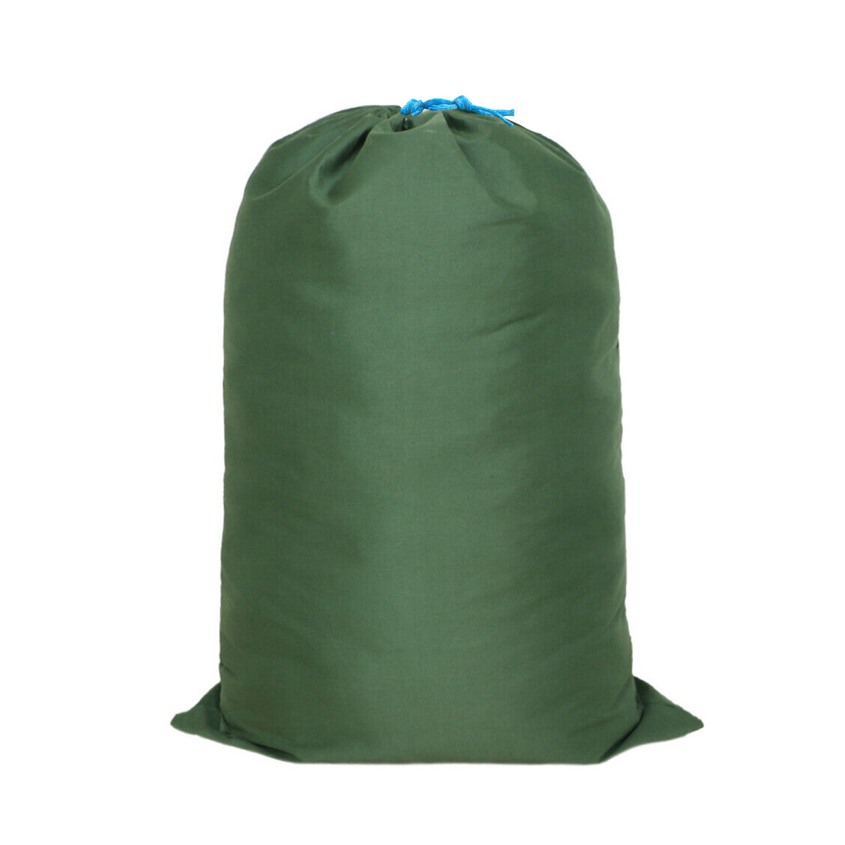 Canvas Drawstring Large Bag Pouch Clothes Craft Storage Laundry - Green-48X80cm