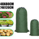 Canvas Drawstring Large Bag Pouch Clothes Craft Storage Laundry - Green-74X120cm