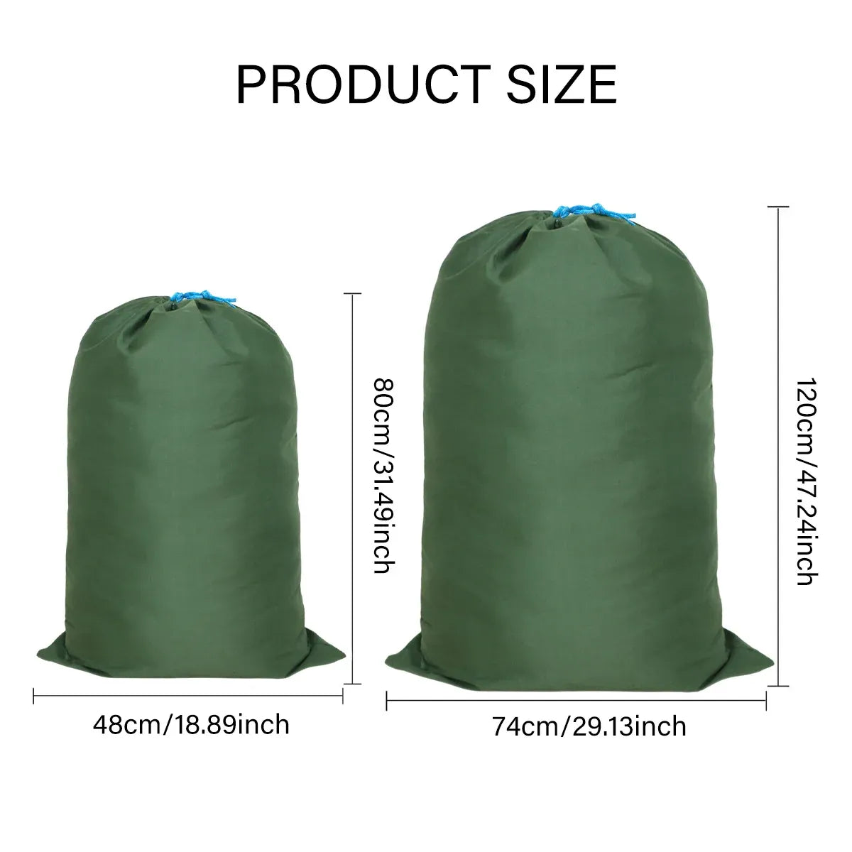 Canvas Drawstring Large Bag Pouch Clothes Craft Storage Laundry - White-48X80cm