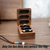 Wooden Ring Jewellery Box High Storage Box with Three Compartments for Rings