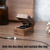 Wooden Ring Jewellery Box High Storage Box with Three Compartments for Rings