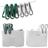 24pcs Clothes Pegs with Storage Basket Laundry Sock Clips Non Slip Drying Hanger - Green