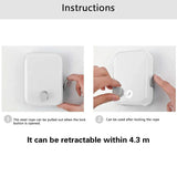 Invisible Clothesline Indoor Drying Rope Wall Mounted Laundry Retractable Line - Grey