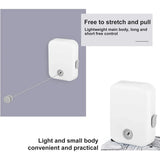 Invisible Clothesline Indoor Drying Rope Wall Mounted Laundry Retractable Line - Grey
