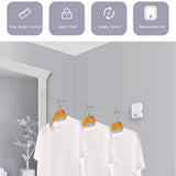 Invisible Clothesline Indoor Drying Rope Wall Mounted Laundry Retractable Line - Grey