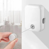 Invisible Clothesline Indoor Drying Rope Wall Mounted Laundry Retractable Line - Grey