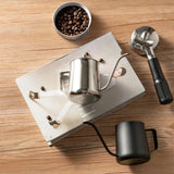 Hand Drip Coffee Pot Stainless Steel Fine Spout Hanging Ear Filter Cup Kettle - Silver