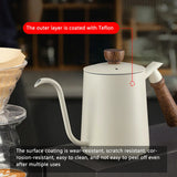 600ml Stainless Steel Coffee Pour Over Kettle Heat Resistant Home Café Brewing - Beige