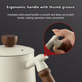 600ml Stainless Steel Coffee Pour Over Kettle Heat Resistant Home Café Brewing - Beige